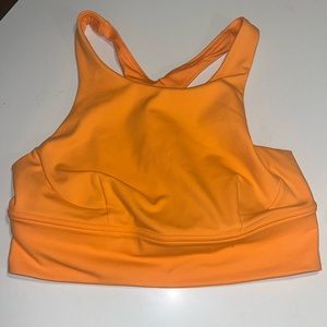 Lululemon Wunder Train longline Bra C/D Cup size 8 in orange